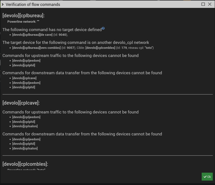 Flow Command Check Report