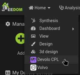 Home menu